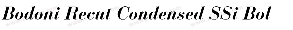 Bodoni Recut Condensed SSi Bold Condensed字体转换